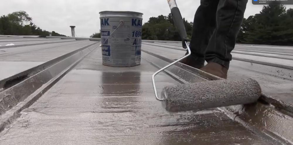 Using a Roller to apply Silver Coat Protection over Turbo Poly Seal