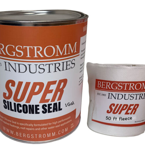 Super Silicone Seal 1 Gal for repairing metal roof seams, chimneys, EPDKM Rubber Roofs