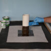 Remove masking tape from Turbo Poly Seal before drying