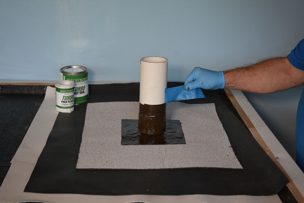 Remove masking tape from Turbo Poly Seal before drying