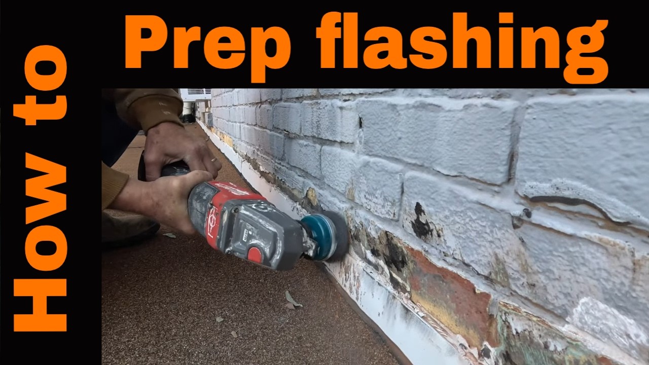 Remove loose paint and silicone with an angle grinder