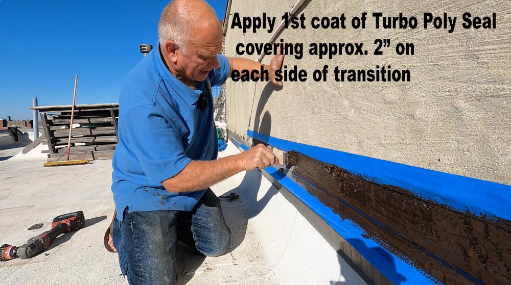 Apply the 1st coat of Turbo Poly Seal 
