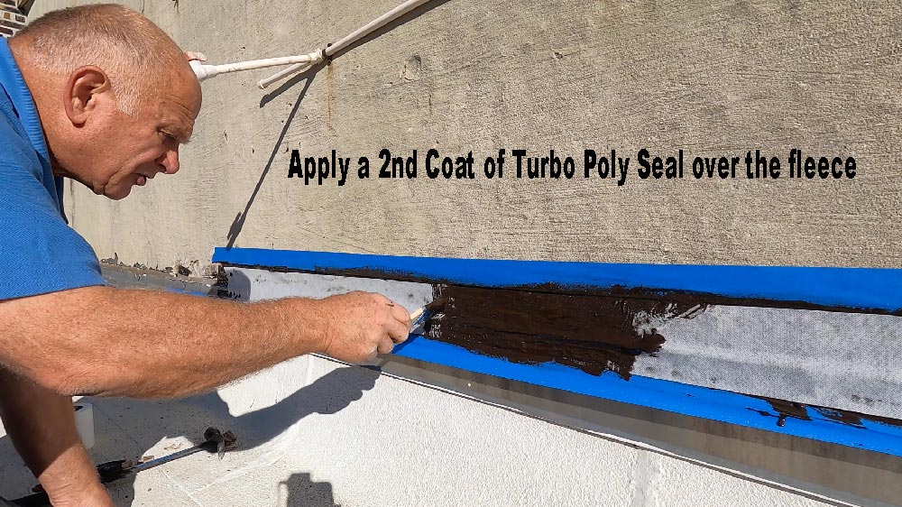 Apply a 2nd coat of Turbo Poly Seal over the fleece. Make sure to fully cover the fleece