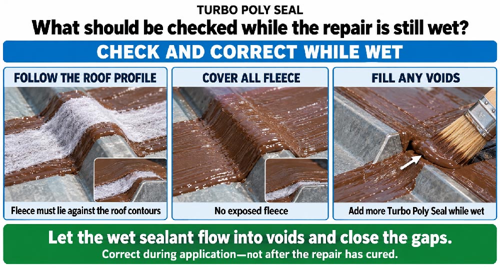 Things to look out for when applying Turbo Poly Seal